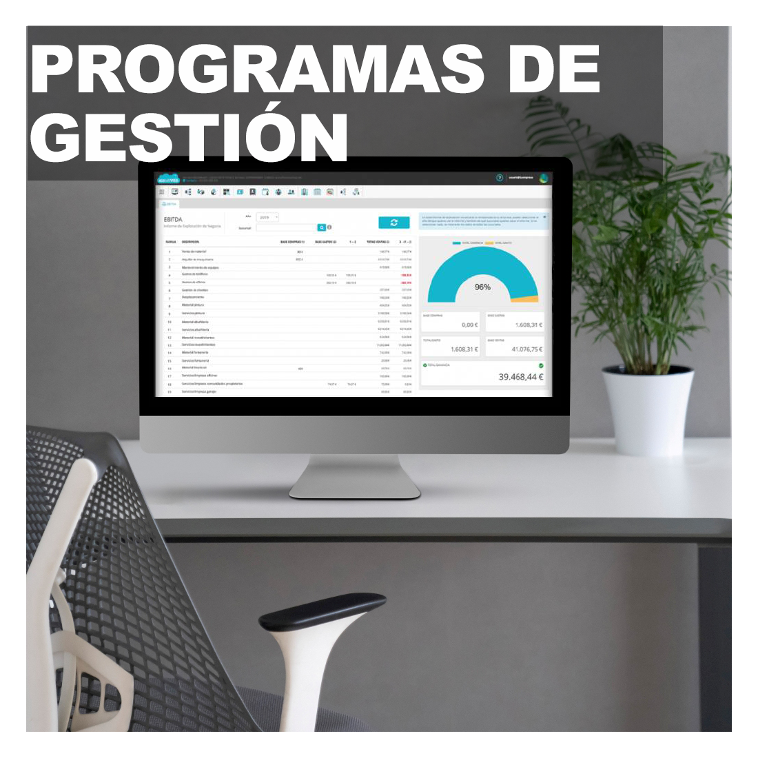 Programa de gestión de comercios, empresas y profesionales