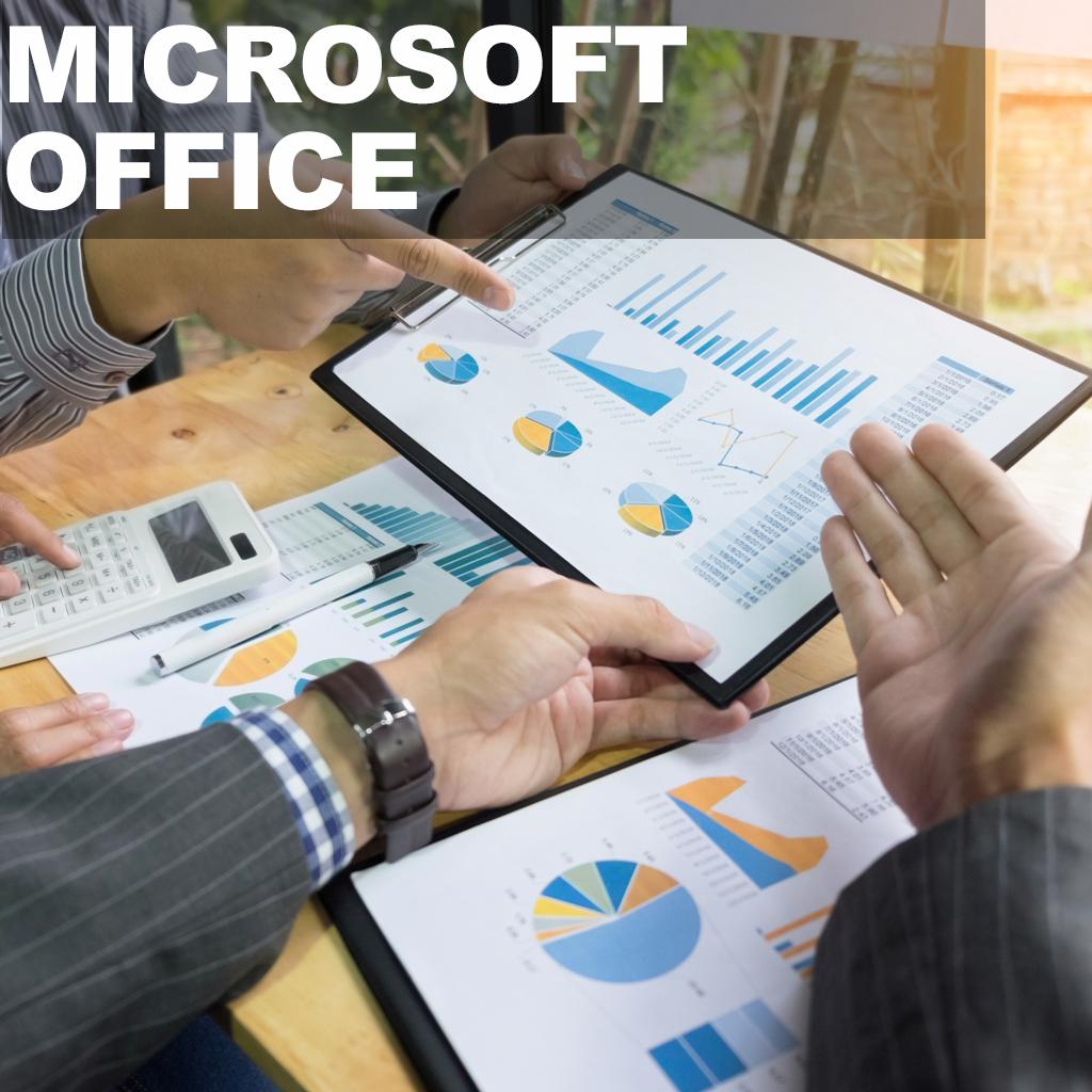 Microsoft Word, Microsoft Excel, Microsoft Outlook, Microsoft PowerPoint, Microsoft Teams.
